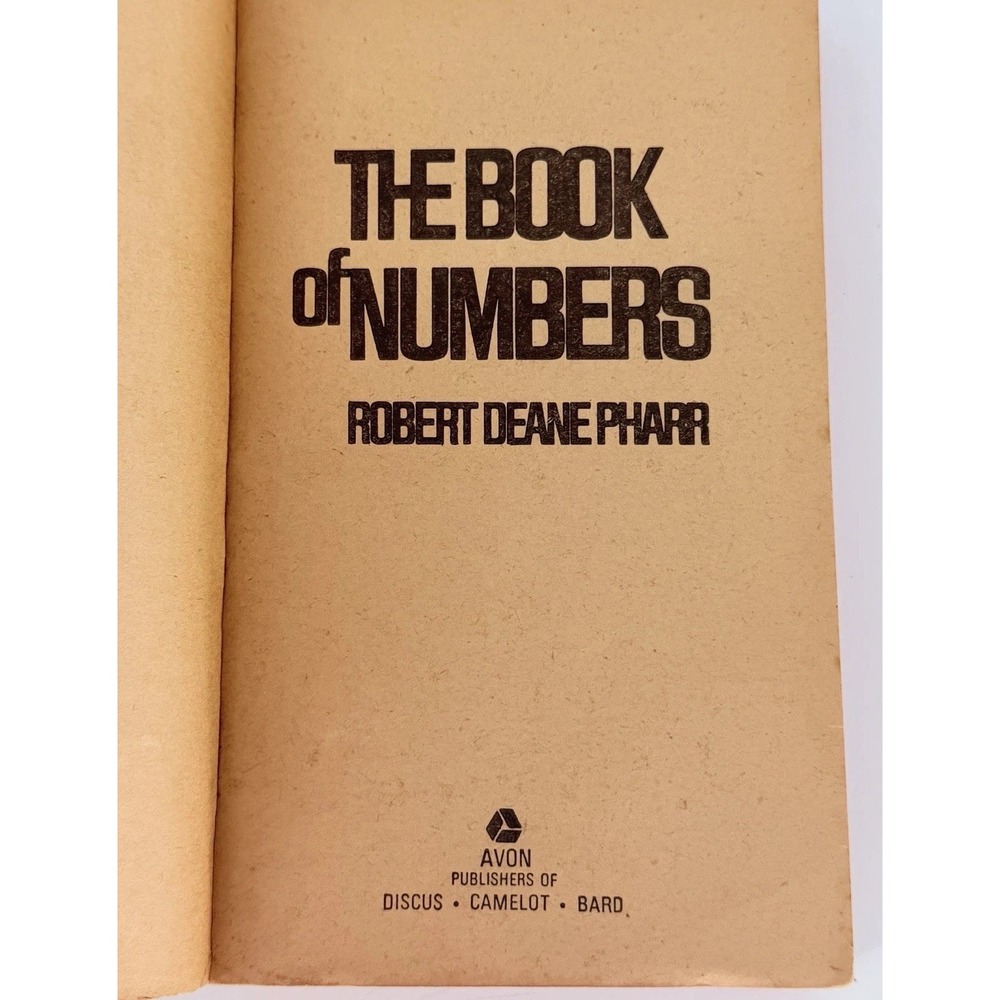 The Book of‎ Numbers Robert Deane Pharr 1970 1st Avon Printing Paperback - Picture 8 of 9